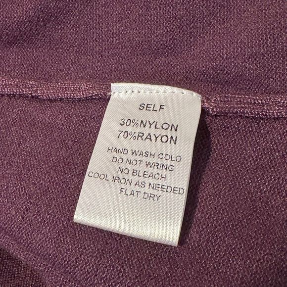 Now & Foreve Purple Long Cardigan Sweater Size M/L - Picture 6 of 7